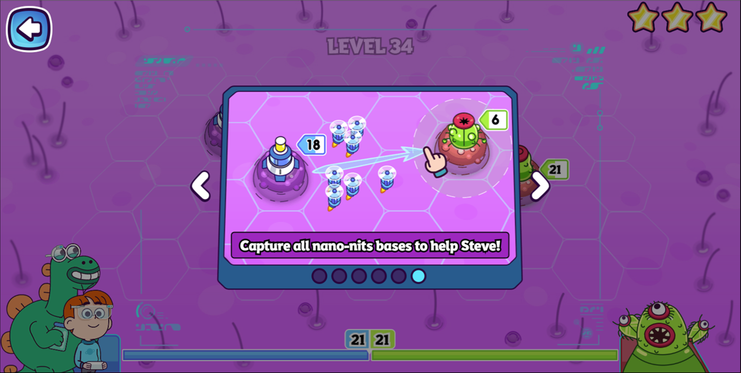 Elliott From Earth Bug Off Game Capture Nano-Nits Instructions Screen Screenshot.