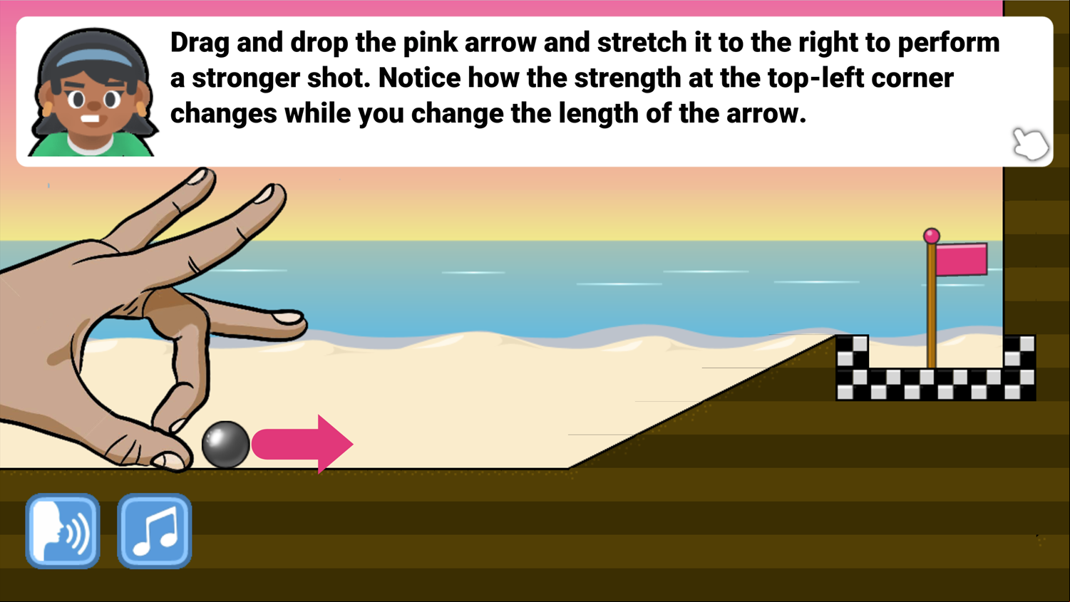 Marbles And Forces Shot Strength Screenshot.