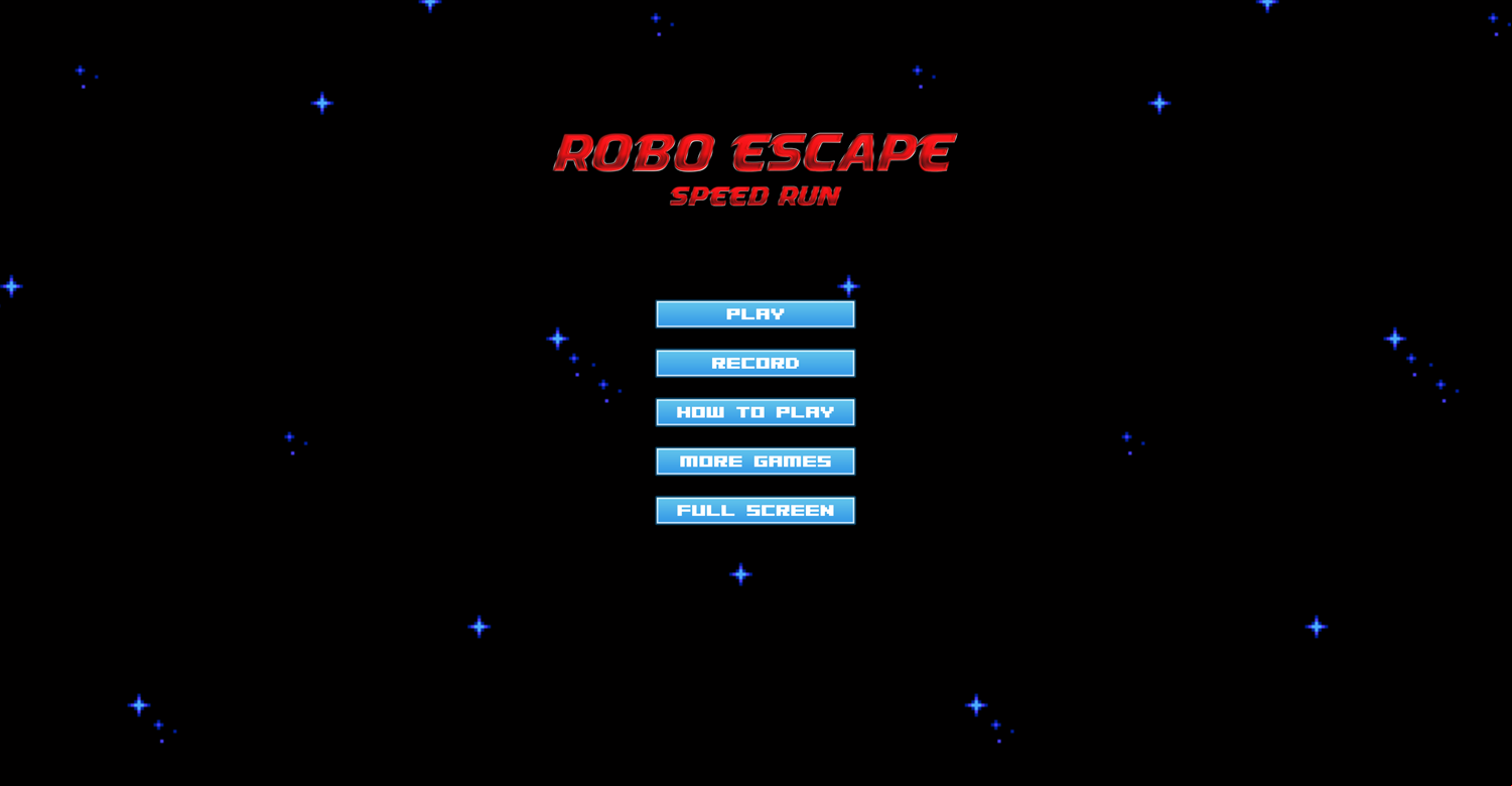 Robo Escape Welcome Screen Screenshot.