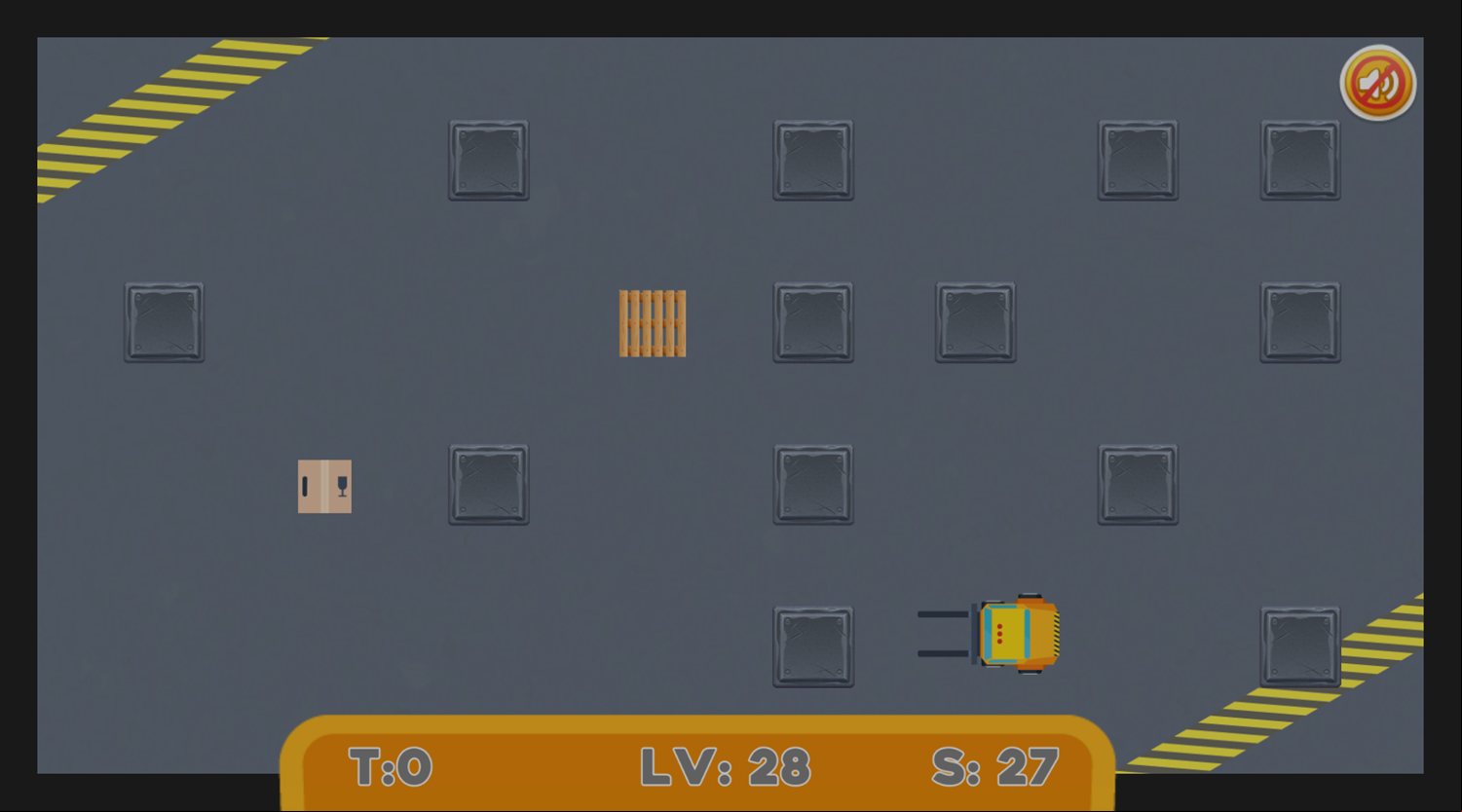 Stack Boxes With Forklift Game Over Screenshot.