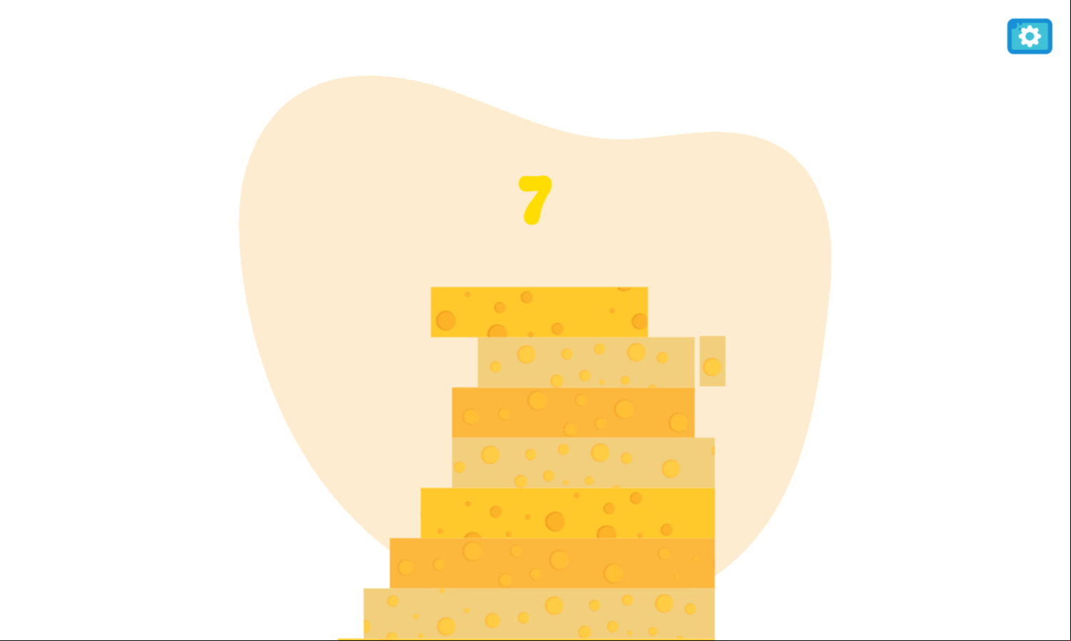 Stack Cheese Game Play Screenshot.
